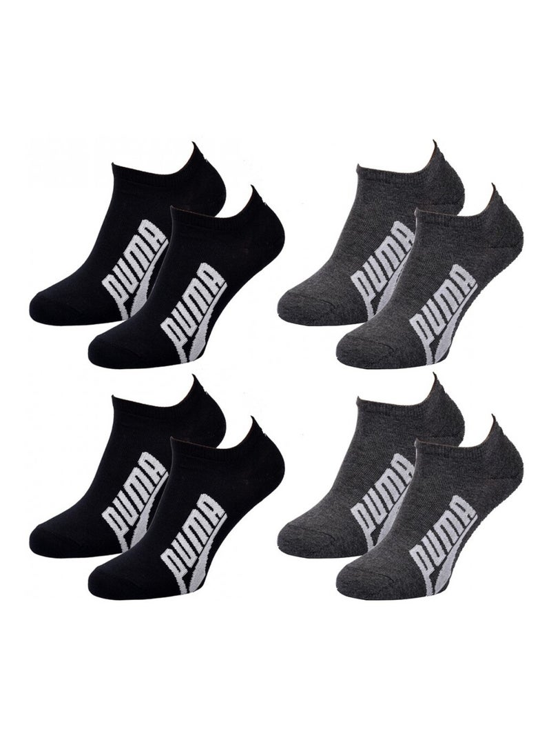 Chaussettes homme PUMA SNEAKER - Pack de 4 Noir Gris - Kiabi