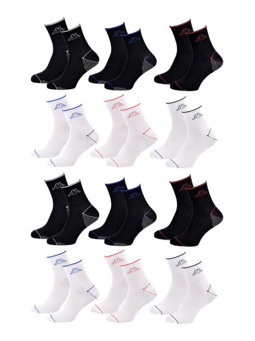 Chaussettes Homme QUARTER KAPPA - Pack de 12 - Kiabi
