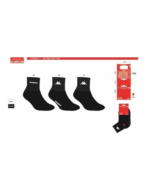 Chaussettes Homme QUARTER KAPPA - Pack de 6 - Kiabi