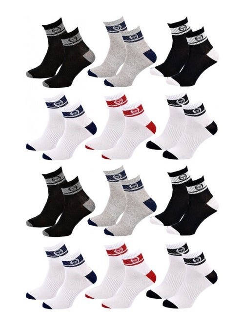 Chaussettes Homme QUARTER SERGIO TACCHINI Lot de 12 - Pack de 12 - Kiabi