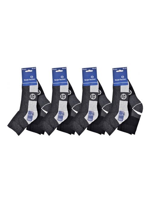 Chaussettes Homme QUARTER SERGIO TACCHINI Lot de 8 - Pack de 8 - Kiabi