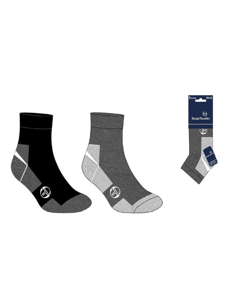 Chaussettes Homme QUARTER SERGIO TACCHINI Lot de 8 - Pack de 8 Multicolore - Kiabi