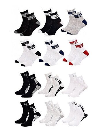 Chaussettes homme Sergio Tacchini Socquettes QUARTER - Pack de 12