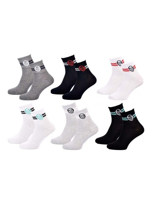 Chaussettes homme Sergio Tacchini Socquettes QUARTER - Pack de 6 - Kiabi