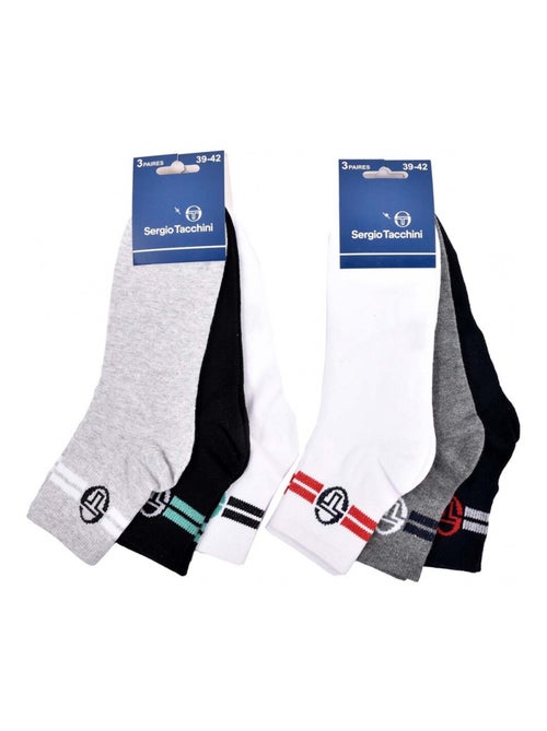Chaussettes homme Sergio Tacchini Socquettes QUARTER - Pack de 6 - Kiabi