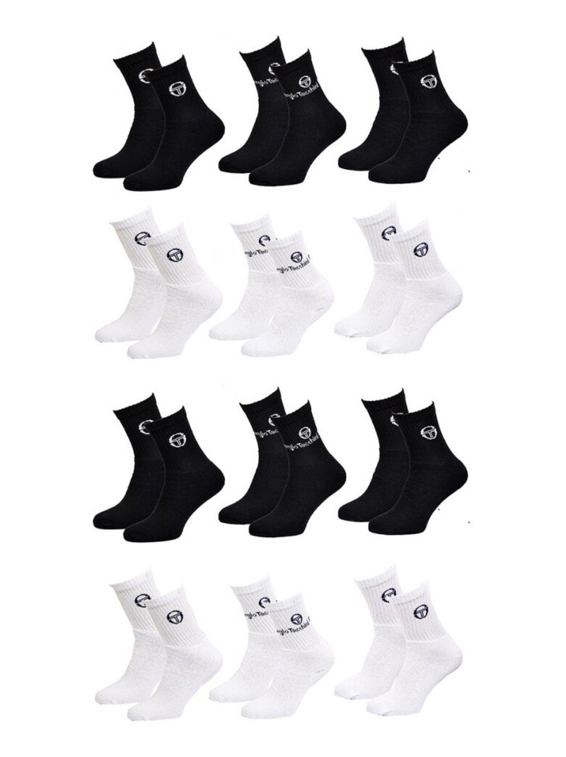 Chaussettes homme Sergio Tacchini Tennis - Pack de 12 Multicolore - Kiabi
