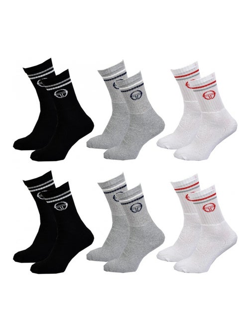 Chaussettes homme Sergio Tacchini Tennis - Pack de 6 - Kiabi