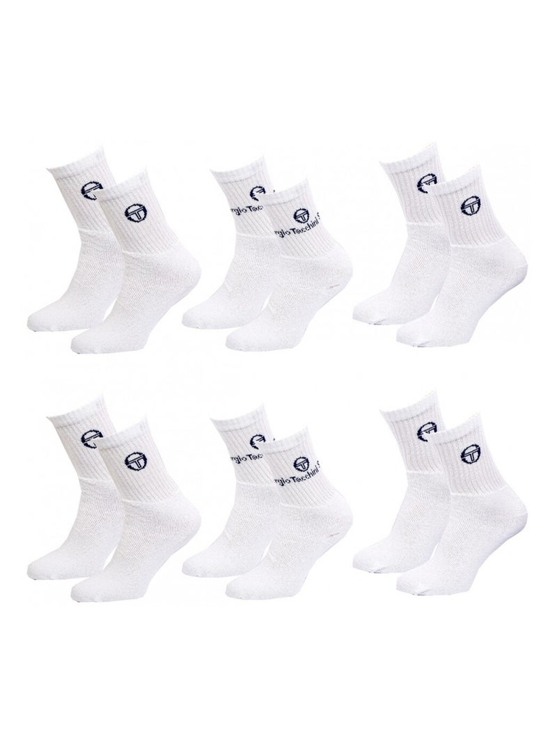 Chaussettes homme Sergio Tacchini Tennis - Pack de 6 Multicolore - Kiabi