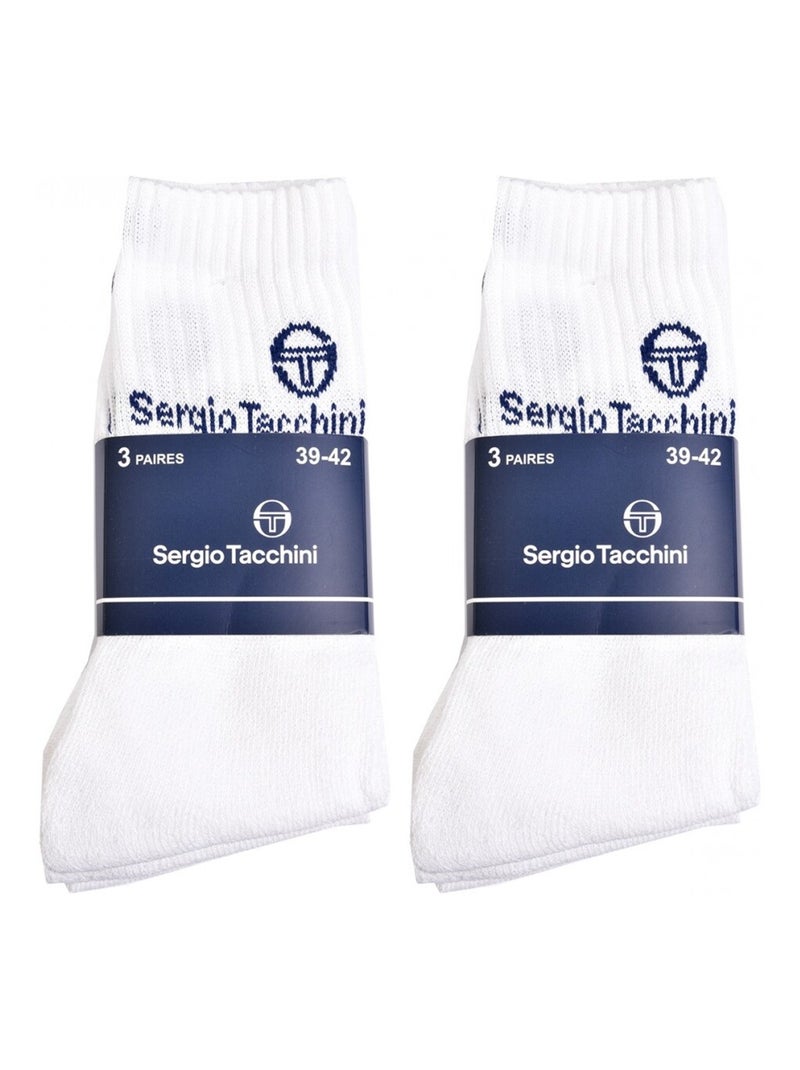 Chaussettes homme Sergio Tacchini Tennis - Pack de 6 Multicolore - Kiabi