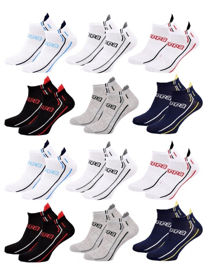 Chaussettes Homme SNEAKER KAPPA - Pack de 12 Blanc Multicolore Noir - Kiabi