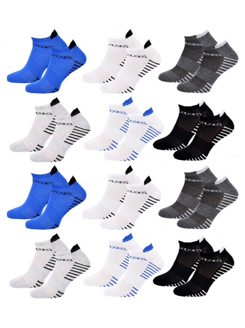 Chaussettes Homme SNEAKER KAPPA - Pack de 12 Bleu Blanc Noir Gris - Kiabi