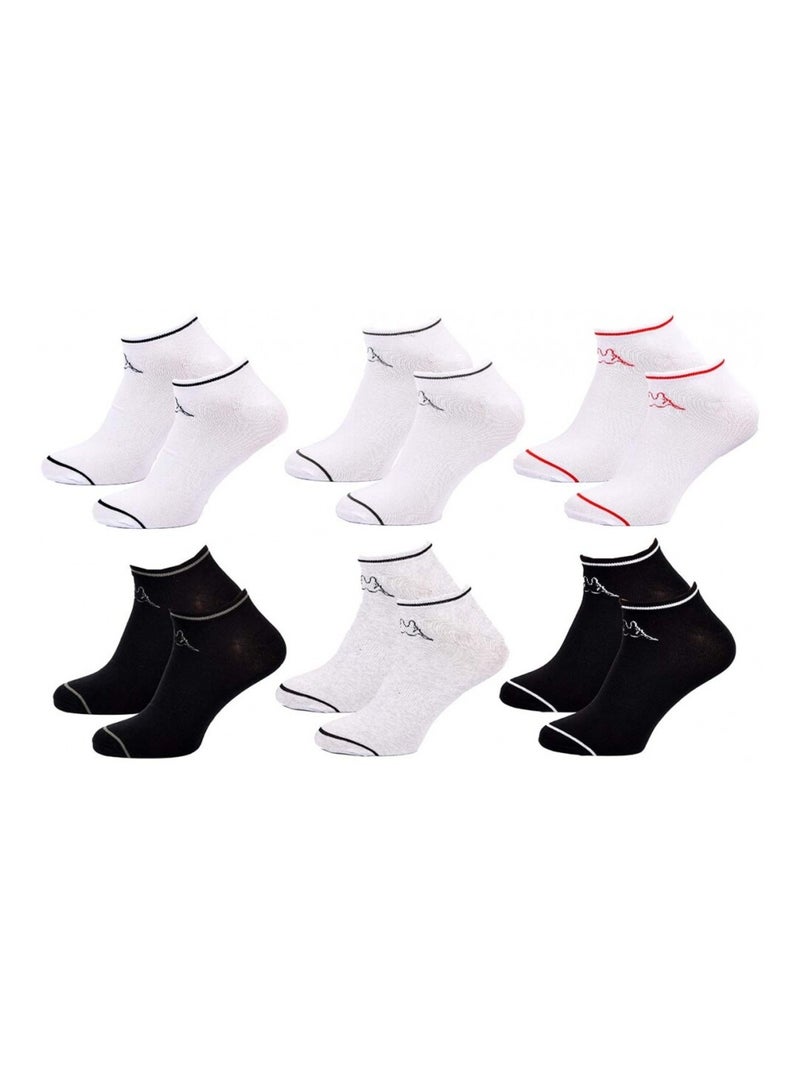 Chaussettes Homme SNEAKER KAPPA - Pack de 6 Blanc Multicolore Blanc - Kiabi