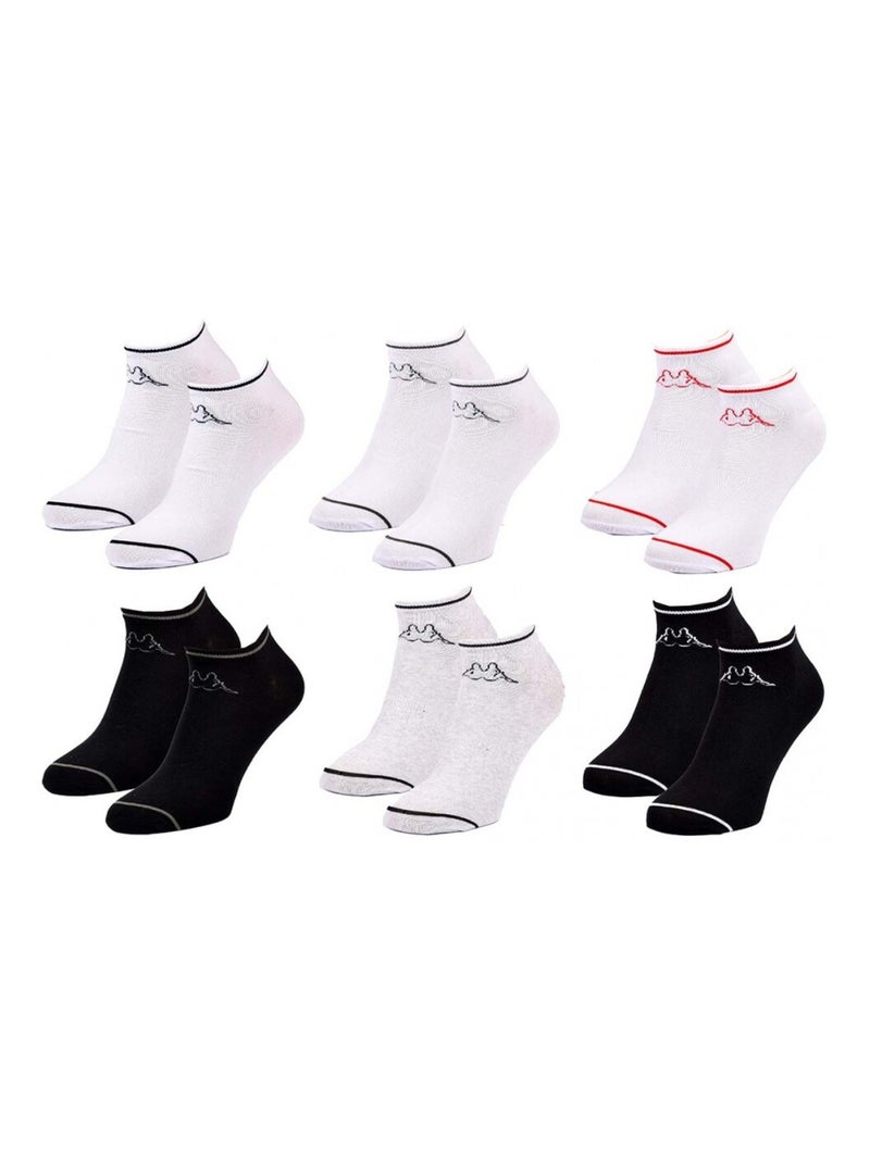 Chaussettes Homme SNEAKER KAPPA - Pack de 6 Blanc Multicolore Blanc - Kiabi