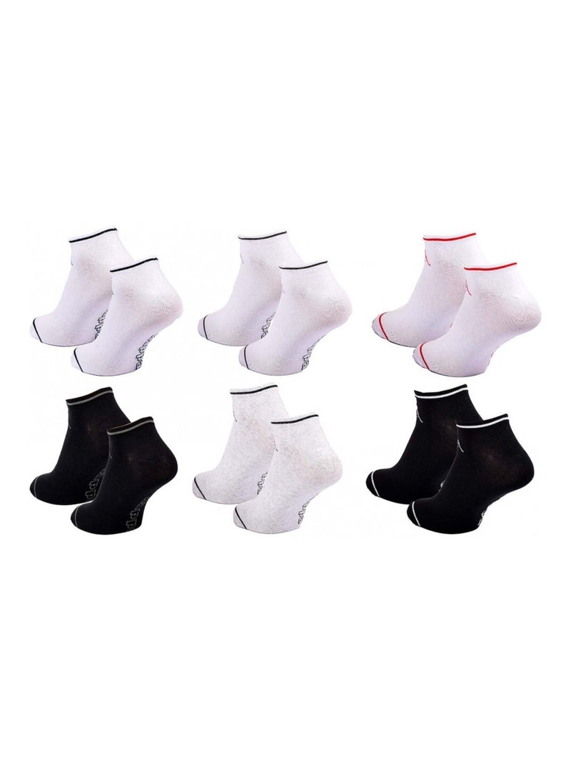 Chaussettes Homme SNEAKER KAPPA - Pack de 6 Blanc Multicolore Blanc - Kiabi
