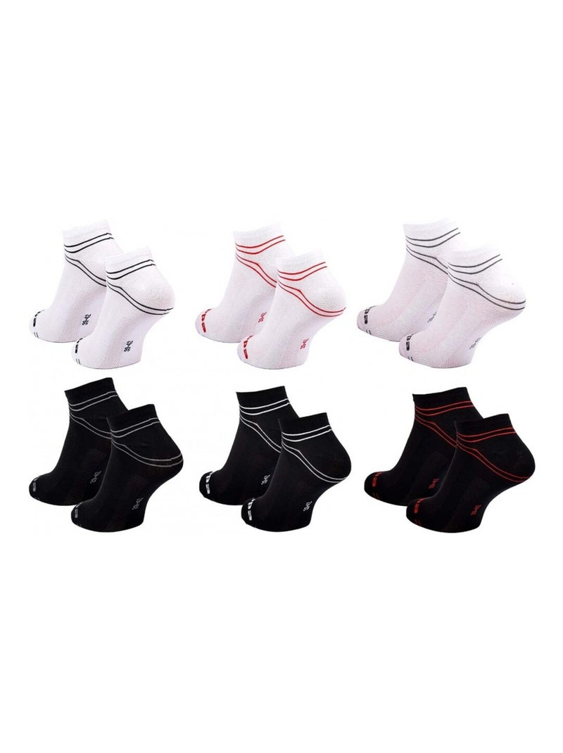 Chaussettes Homme SNEAKER KAPPA - Pack de 6 Blanc Multicolore Noir - Kiabi