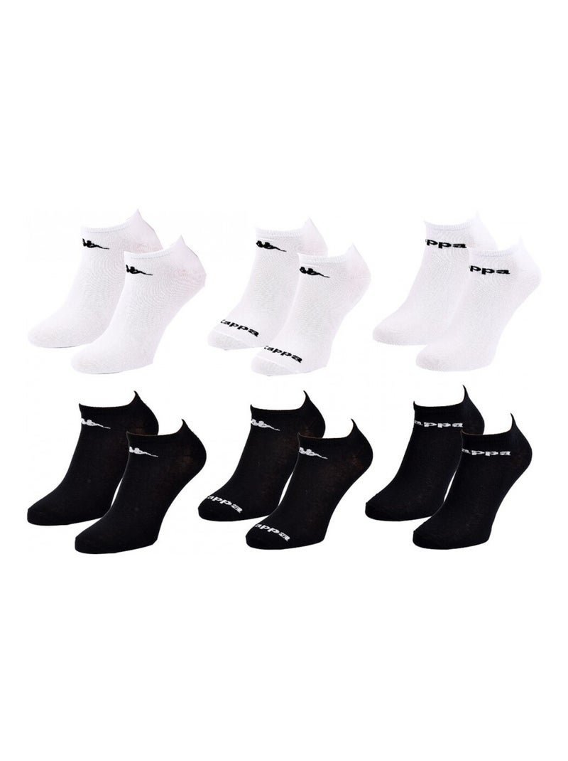 Chaussettes Homme SNEAKER KAPPA - Pack de 6 Blanc Noir - Kiabi