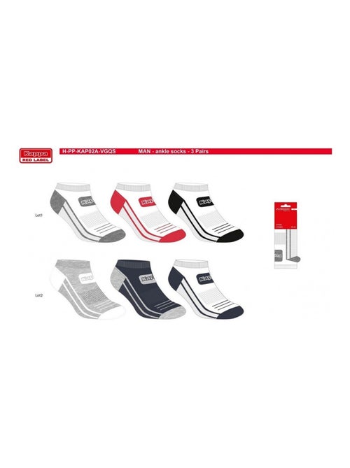 Chaussettes Homme SNEAKER KAPPA - Pack de 6 - Kiabi