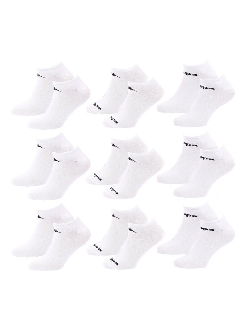 Chaussettes Homme SNEAKER KAPPA - Pack de 9 Blanc - Kiabi