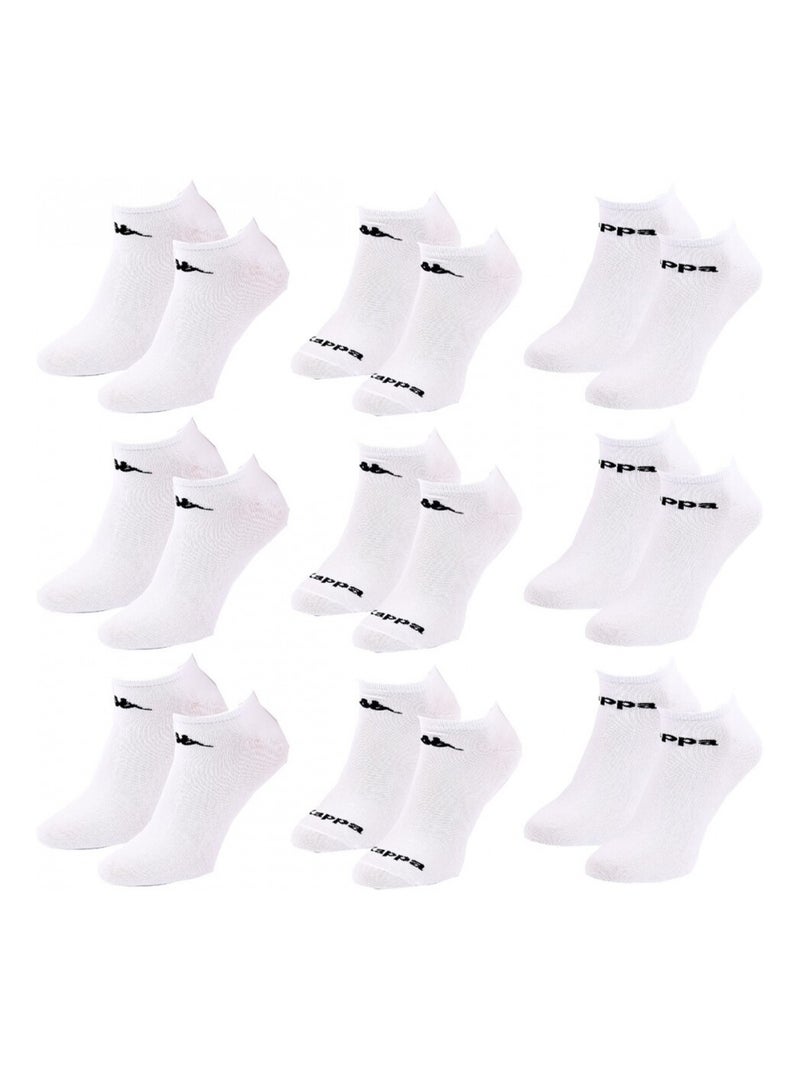 Chaussettes Homme SNEAKER KAPPA - Pack de 9 Blanc - Kiabi
