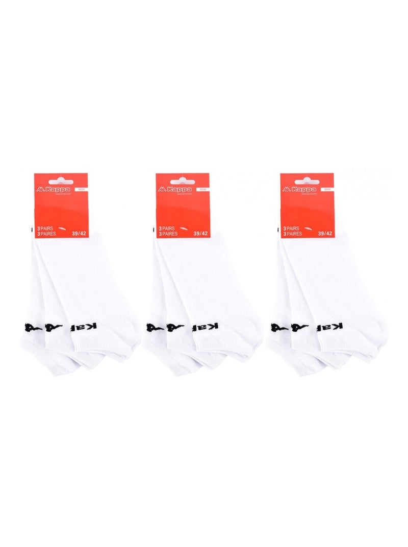Chaussettes Homme SNEAKER KAPPA - Pack de 9 Blanc - Kiabi