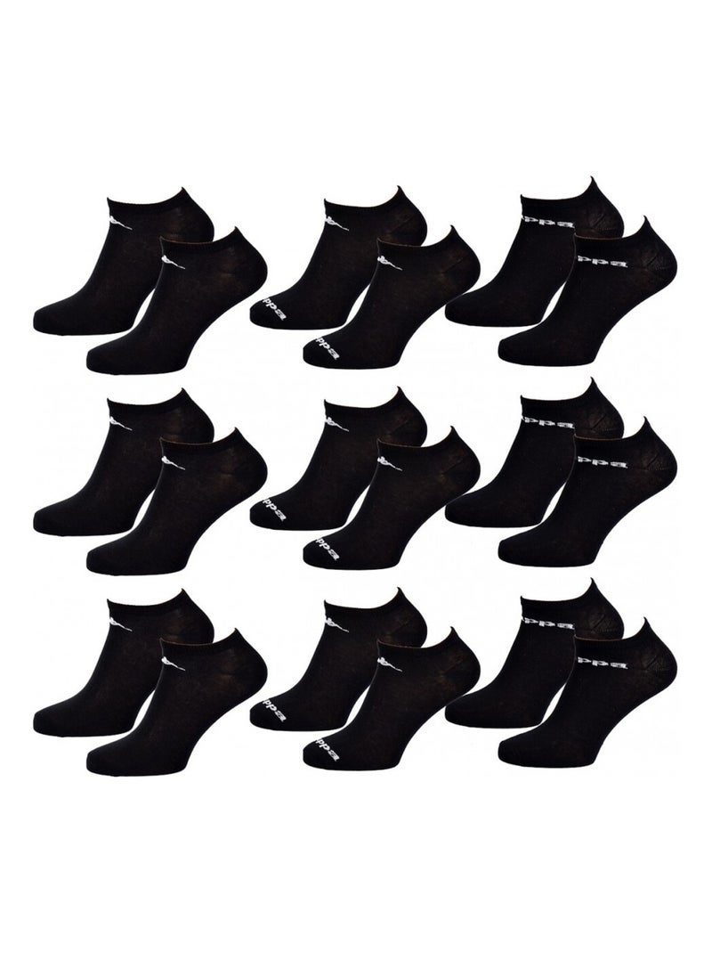 Chaussettes Homme SNEAKER KAPPA - Pack de 9 Noir - Kiabi