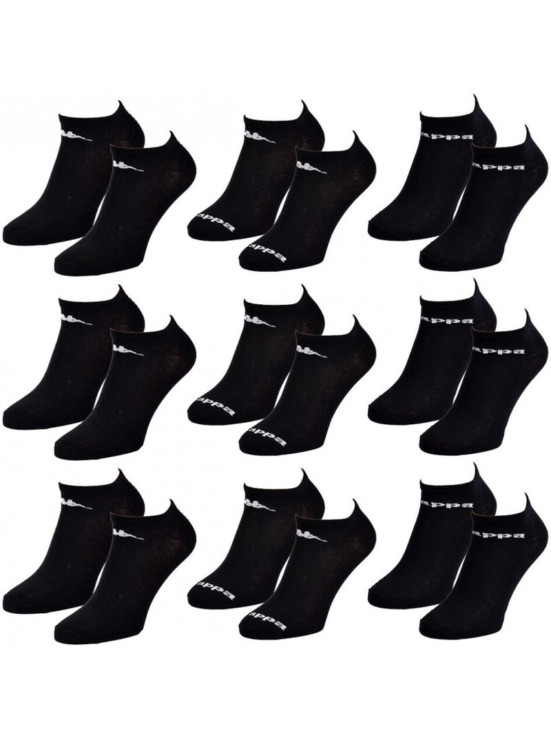 Chaussettes Homme SNEAKER KAPPA - Pack de 9 Noir - Kiabi