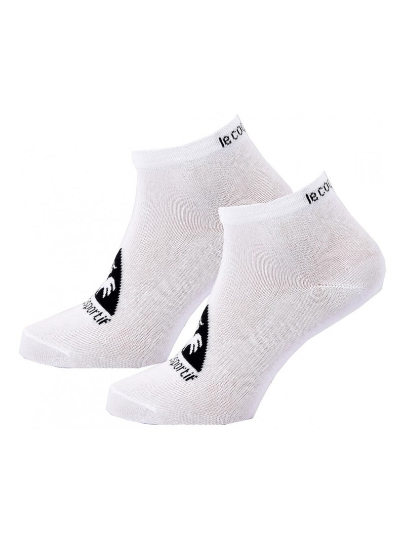 Chaussettes homme SNEAKER Le Coq Sportif - Pack de 12 Blanc Noir - Kiabi