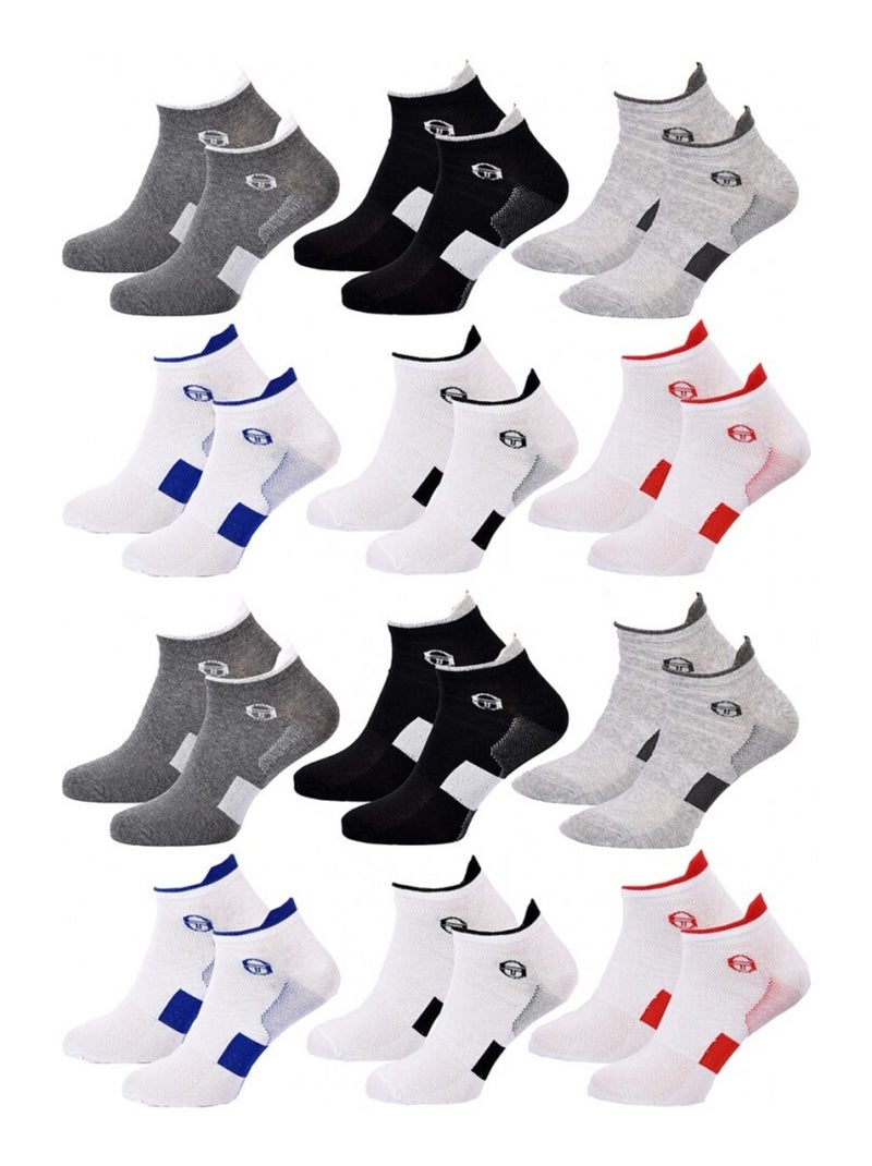 Chaussettes Homme SNEAKER SERGIO TACCHINI - Pack de 12 Multicolore - Kiabi