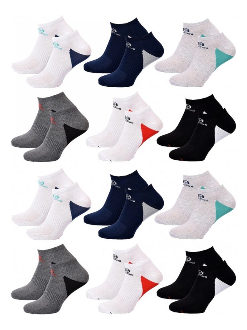 Chaussettes Homme SNEAKER SERGIO TACCHINI - Pack de 12 Multicolore - Kiabi