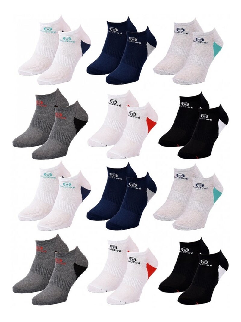 Chaussettes Homme SNEAKER SERGIO TACCHINI - Pack de 12 Multicolore - Kiabi