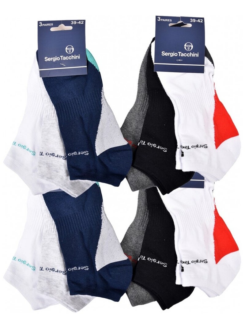 Chaussettes Homme SNEAKER SERGIO TACCHINI - Pack de 12 Multicolore - Kiabi
