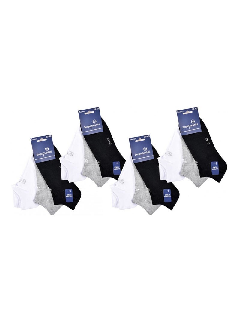 Chaussettes Homme SNEAKER SERGIO TACCHINI - Pack de 12 Multicolore - Kiabi