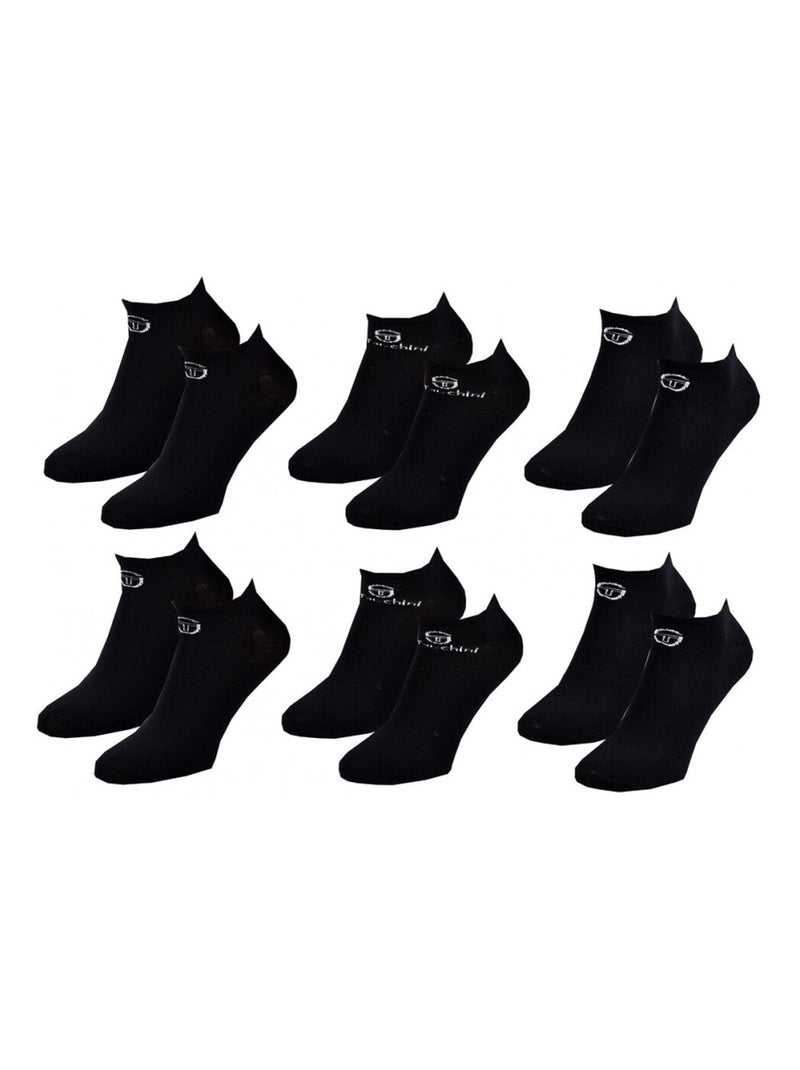 Chaussettes Homme SNEAKER SERGIO TACCHINI - Pack de 6 Noir - Kiabi