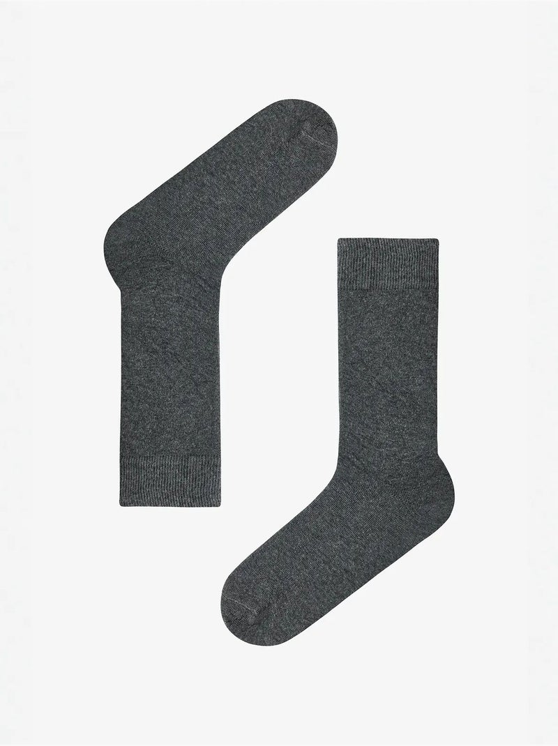 Chaussettes homme super lot de 3 invisibles penti Gris foncé - Kiabi