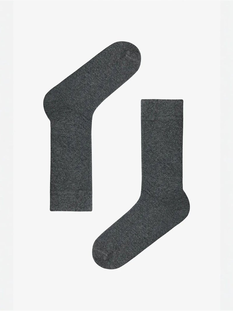 Chaussettes homme super lot de 3 invisibles penti Gris foncé - Kiabi