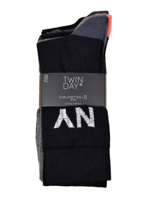 Chaussettes Homme TWINDAY - Pack de 5 - Kiabi