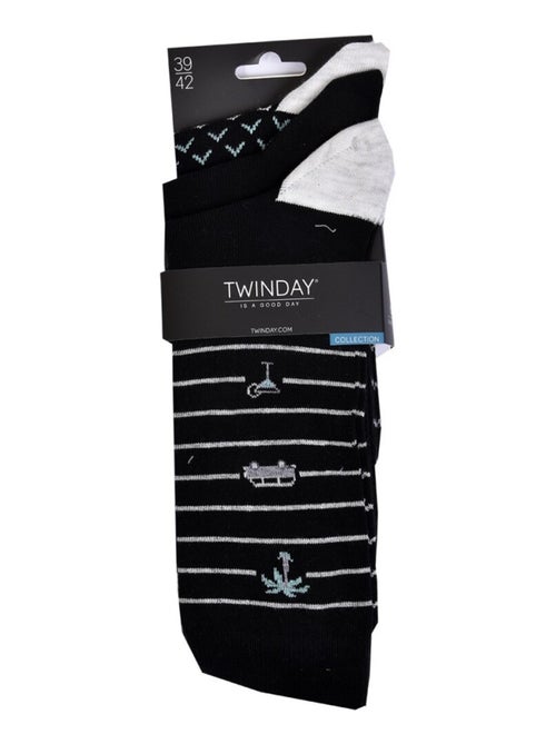 Chaussettes Homme TWINDAY - Pack de 6 - Kiabi