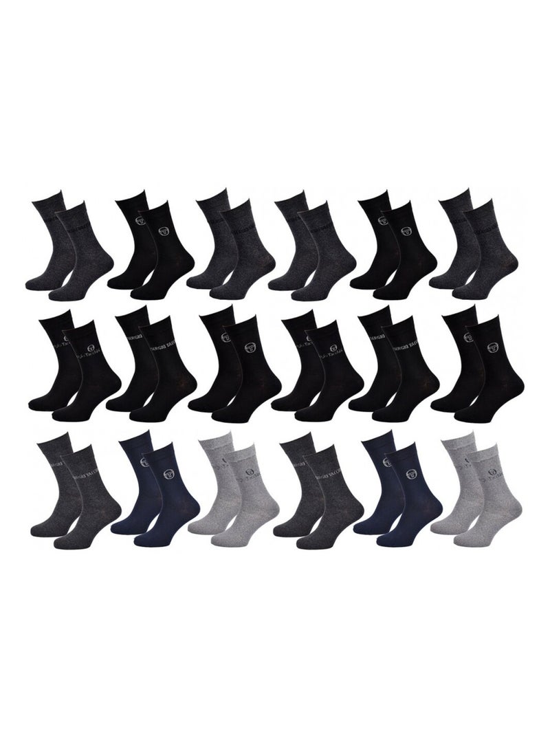Chaussettes Homme VILLE SERGIO TACCHINI - Pack de 18 Multicolore - Kiabi