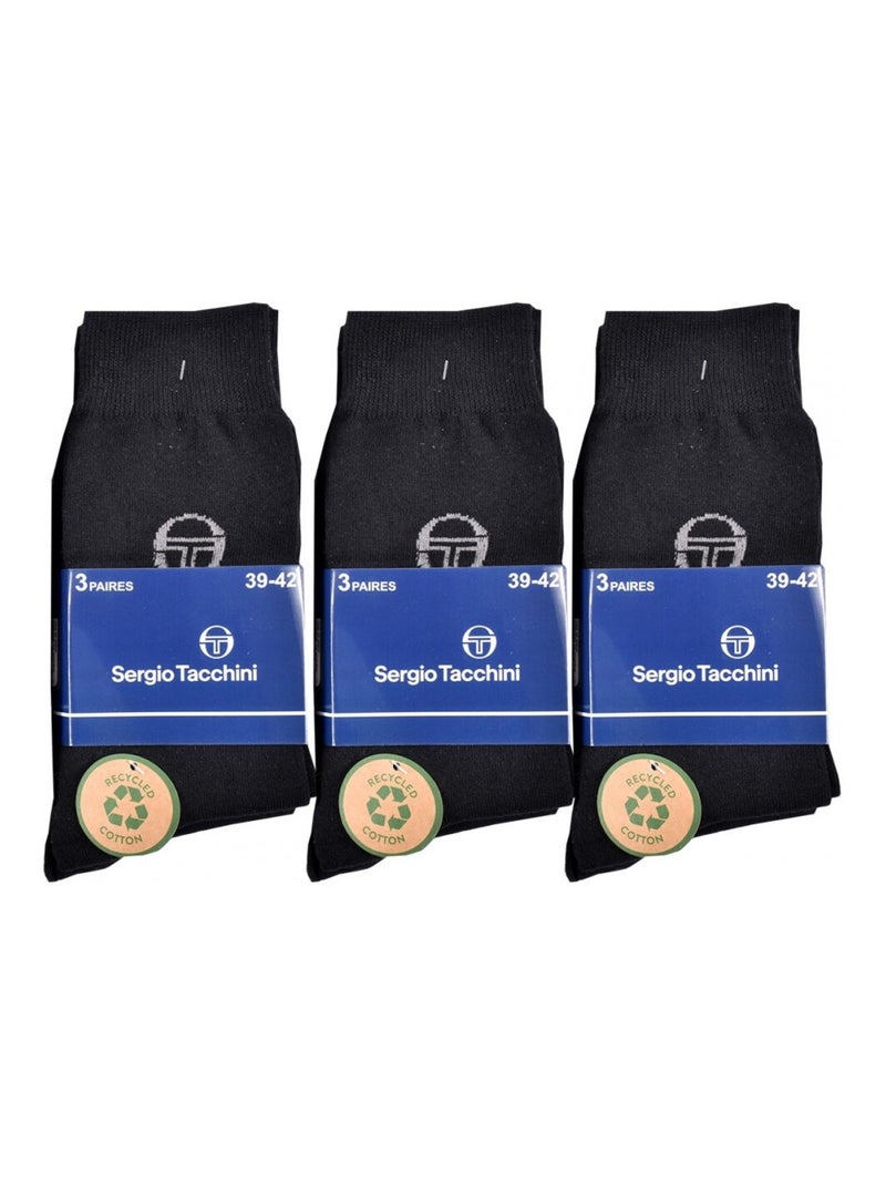 Chaussettes Homme VILLE SERGIO TACCHINI - Pack de 9 Noir - Kiabi