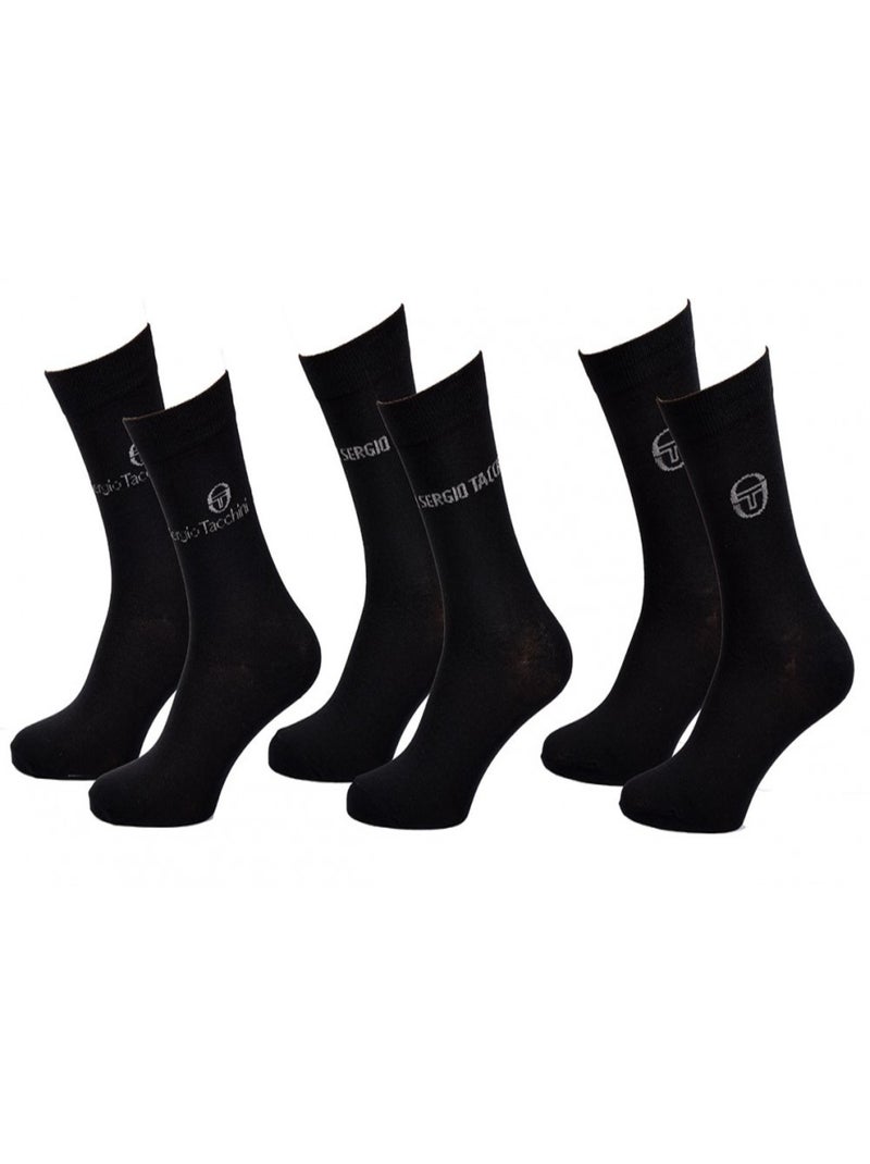 Chaussettes Homme VILLE SERGIO TACCHINI - Pack de 9 Noir - Kiabi