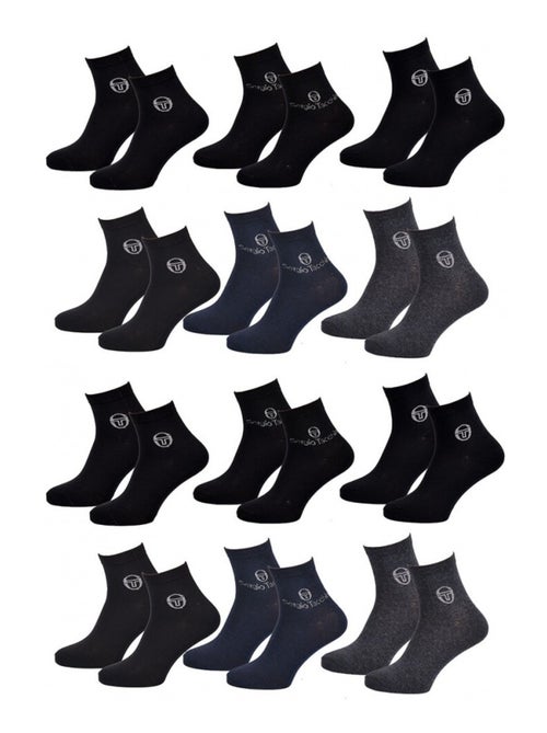 Chaussettes Homme VILLE SERGIO TACCHINI Lot de 12 QUARTER - Pack de 12 - Kiabi