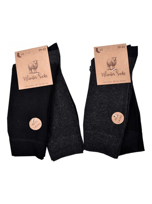 Chaussettes Homme WINTER SOCKS - Pack de 4 - Kiabi Chaussettes Homme WINTER SOCKS - Pack de 4 - Kiabi