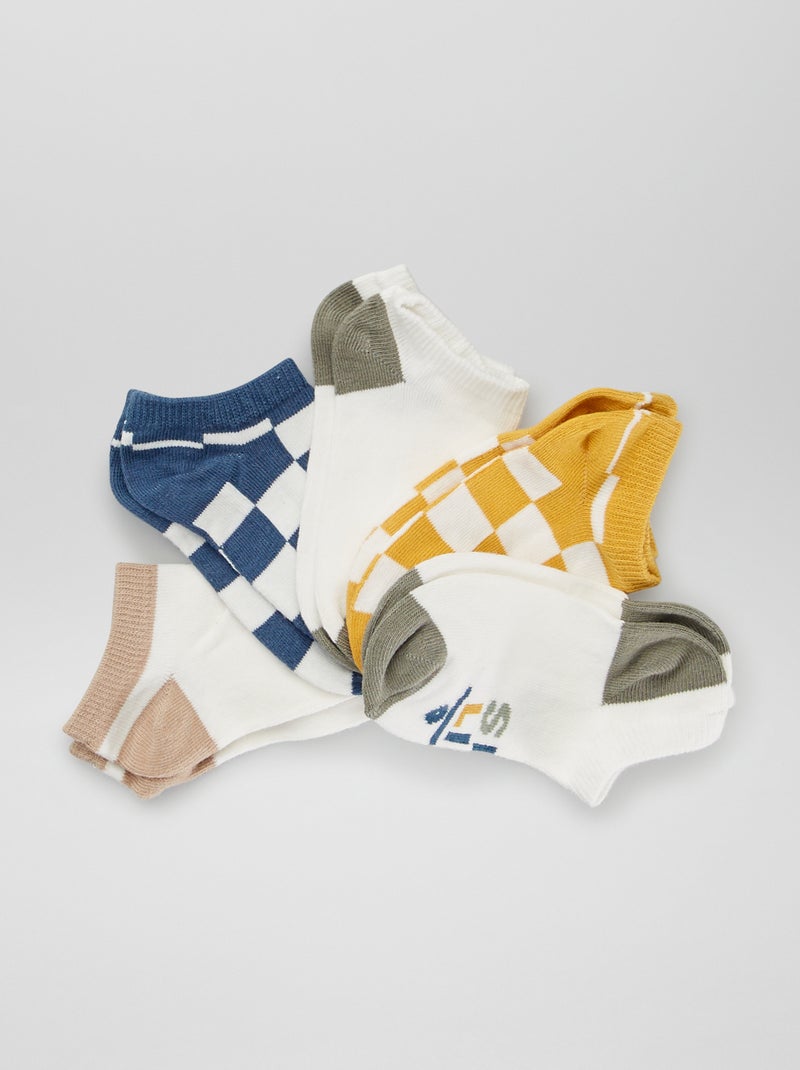Chaussettes invisibles - Lot de 5 Multicolore - Kiabi