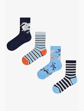 Chaussettes invisibles à imprimé animal mystic dragons, lot de 4 penti