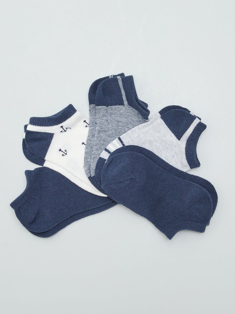 Chaussettes invisibles Bleu marine - Kiabi