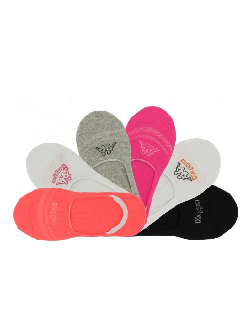 Chaussettes invisibles Kappa femme lot de 6 Multicolore - Kiabi