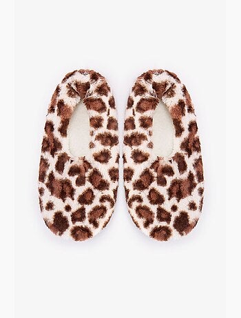 Chaussettes invisibles leopard fluffy penti