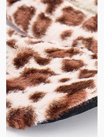 Chaussettes invisibles leopard fluffy penti