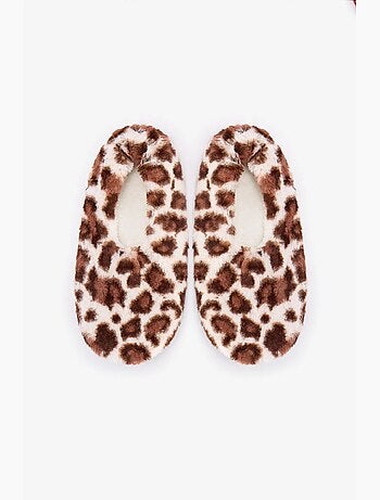 Chaussettes invisibles leopard fluffy penti