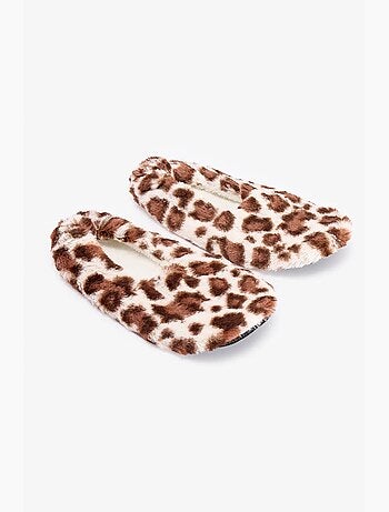 Chaussettes invisibles leopard fluffy penti